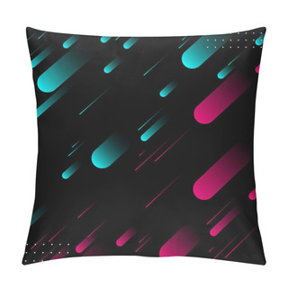 Personality  Futuristic Blue Red Gradient Vector Black Background Contrast Color Border Digital Dynamic Elegant Technology Web Poster Card Template. TikTok Service, Tiktok Background, TikTok Social Media Pillow Covers