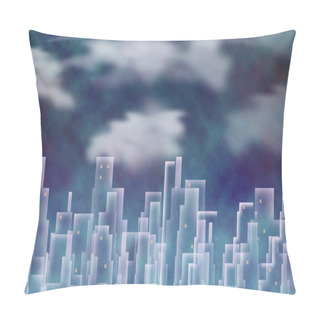 Personality  Minimalist Geometric Abstract. Night City Silhouettes Pillow Covers