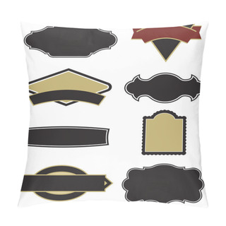 Personality  Set Of 8 Logo/Label Vectors Pillow Covers