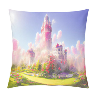 Personality  3D Illustration Fantasy Castle Wallpaper HD. Beautiful 3D Castle Wallpaper. Pillow Covers