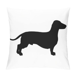 Personality  The Black Silhouette Of A Shortlegged Ba Pillow Covers