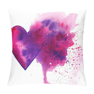 Personality  Watercolour Bright Heart Pillow Covers