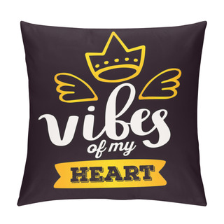 Personality  On Black Background Golden Gradient Color Handwritten Vector Let Pillow Covers