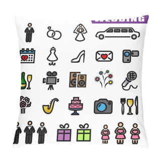 Personality  Wedding Icons Pillow Covers