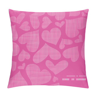 Personality  Pink Lace Hearts Textile Texture Frame Corner Pattern Background Pillow Covers