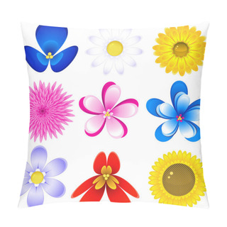 Personality  Flowers Icon Set Pillow Covers