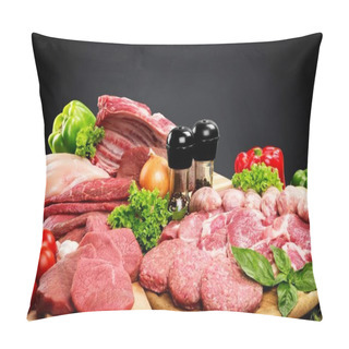 Personality  Fresh Raw Meat Background  Pillow Covers