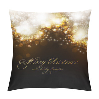 Personality  Elegant Christmas Background With Place For New Year Text Invitation Pillow Covers