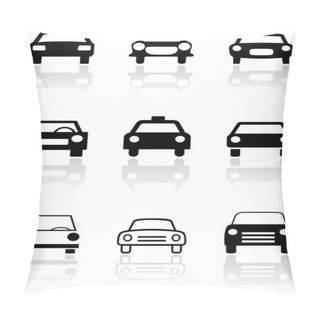 Personality  Car Symbol Vector Set. Pillow Covers
