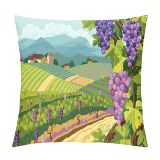 Personality  Vineyard And Grapes Bunches Pillow Covers
