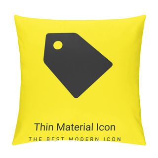 Personality  Black Label For Discounts Minimal Bright Yellow Material Icon Pillow Covers