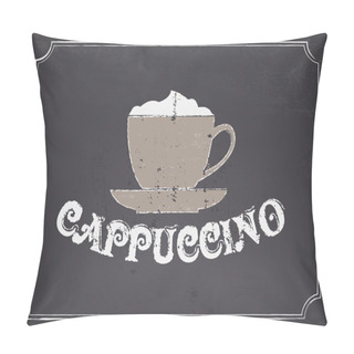 Personality  Chalkboard Cappuccino Design Pillow Covers