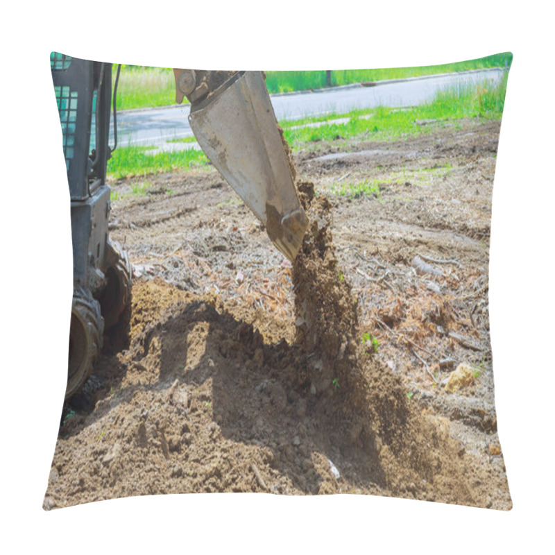 Personality  Small Tractor Digging Land Working With Land Level The Ground Pillow Covers