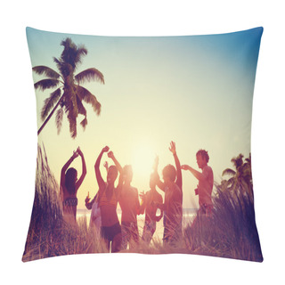 Personality  People Beach Party Summer Concept Pillow Covers