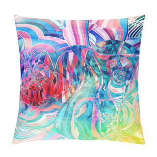 Personality  Abstract Bright Colorful Background Pillow Covers