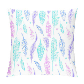 Personality  Feathers Boho Style Pillow Covers