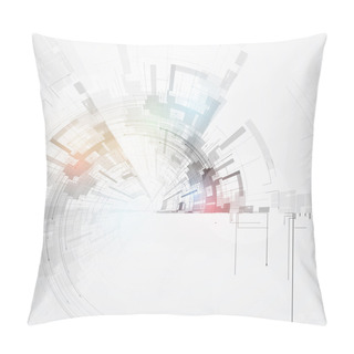 Personality  Abstract Circuit Cyber High Technology Business Background Pillow Covers