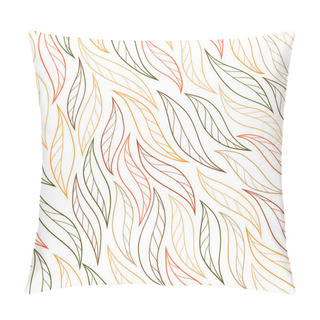 Personality  Seamless Abstract Hand-drawn Pattern With Leaf Pillow Covers