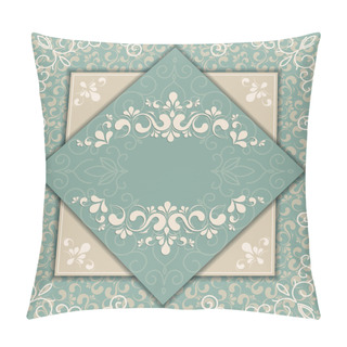 Personality  Vintage Background, Antique Greeting Card Pillow Covers