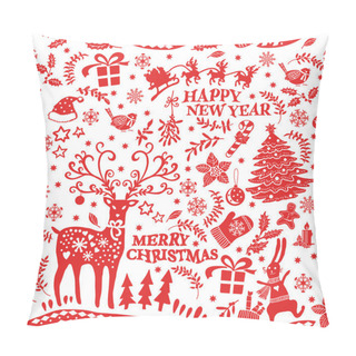 Personality  Christmas Card With Motifs. Pillow Covers
