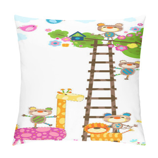 Personality  Giraffe And Tree Pillow Covers