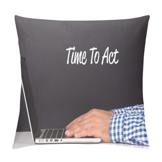 Personality  Male Hands On Laptop Keyboard Pillow Covers