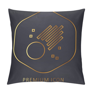 Personality  Asteroid Golden Line Premium Logo Or Icon Pillow Covers