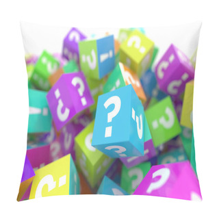 Personality  Infinite Cubes With Question And Exclamation Marks, 3d Rendering Pillow Covers