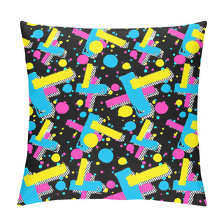 Personality  Memphis Style Hand Drawn Textured Seamless Pattern Pillow Covers