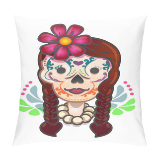 Personality  Mexican Traditional Catrina Cartoon Pillow Covers
