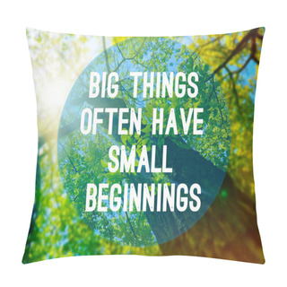 Personality  Inspirational Motivating Quote On Forest Background Pillow Covers