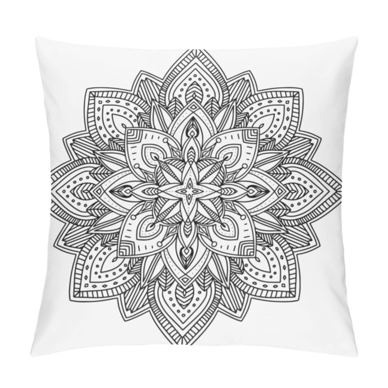 Personality  Flower Mandala. Vintage decorative elements. Oriental pattern, vector illustration. Islam, Arabic, Indian, moroccan,spain, turkish, pakistan, chinese, mystic, ottoman motifs pillow covers