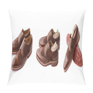 Personality  Brogues Set Isolated Pillow Covers