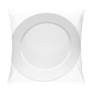 Personality  Vector Illustration Of Blank White Dinner Plate Pillow Covers