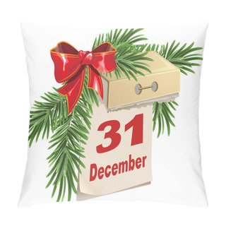 Personality  Tear-off Calendar On 31 December. New Years Eve Pillow Covers