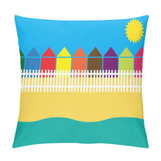 Personality  Color Vector Summer Holidays Background Pillow Covers