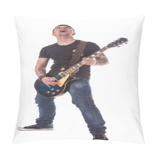 Personality  Lead Guitarist Playing Guitar Pillow Covers