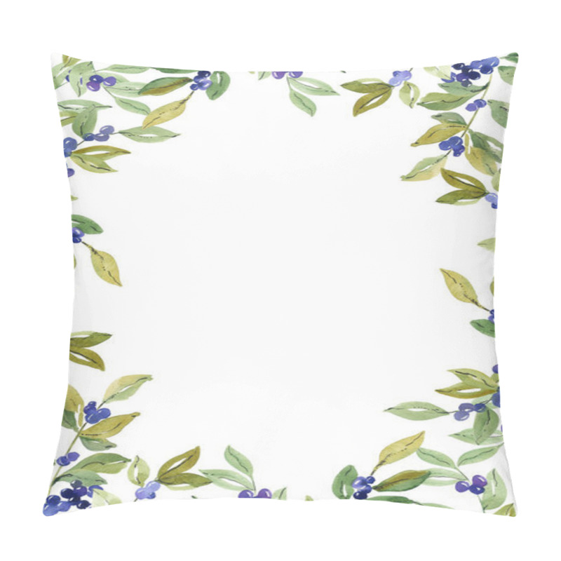 Personality  Watercolor  floral  blueberry frame. Could be used for wedding invites, autumn festivals, sales,  greeting cards, back to school cards and other autumn events. pillow covers