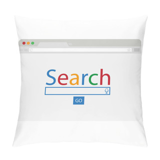 Personality  Simple Browser Window On White Background Flat Vector EPS10 Pillow Covers