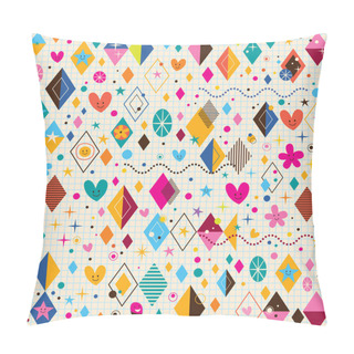 Personality  Hearts, Stars, Flowers And Diamond Pattern Pillow Covers