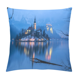 Personality  Bled With Lake In Winter, Slovenia, Europe Pillow Covers