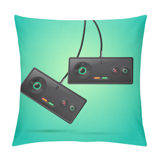 Personality  Gamepads. Black Controllers For Video Games Pillow Covers