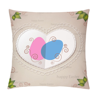 Personality Easter Greeting Card, Vector Design Pillow Covers