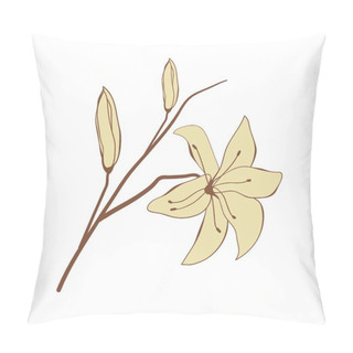 Personality  Vintage Card With Lily. Pillow Covers