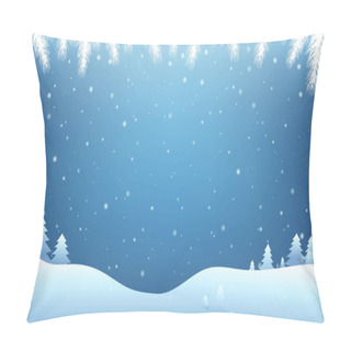 Personality  Winter Landscape With Fir Tree And Snow Pillow Covers