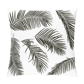 Personality  Hand Drawm Palm Leaves Isolated On White Background Pillow Covers