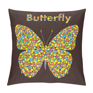 Personality  Butterfly From Dots. Creative Design Pillow Covers