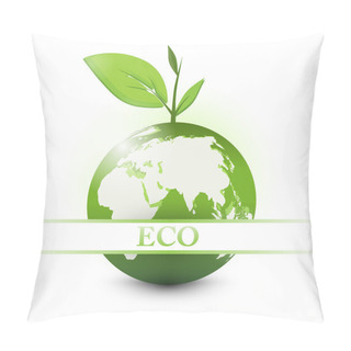 Personality  Apple Earth With Eco Sign Pillow Covers