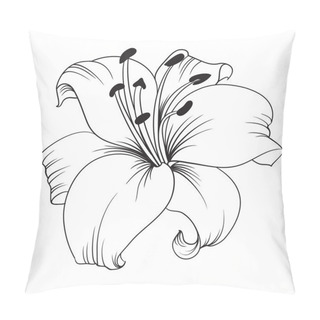 Personality  White Lily. Pillow Covers