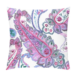 Personality  Watercolor Paisley Seamless Background. Pillow Covers